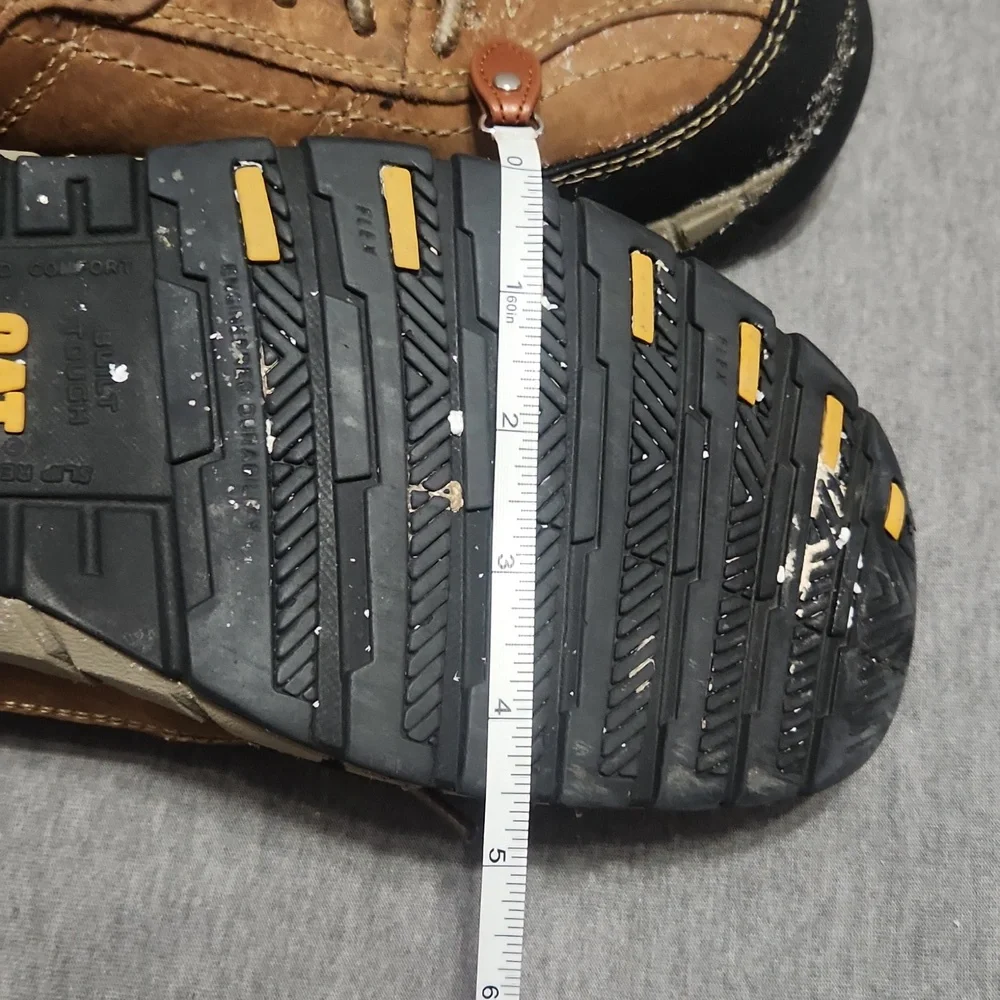 CATERPILLAR Men's Brown Leather Composite Toe Work Shoes Sneakers Low-Top Boots - Picture 17 of 17